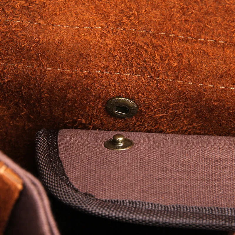 Top Grain Genuine Leather Mens Briefcase Business Messenger Bag Laptop Crossbody Shoulder Bag 7369