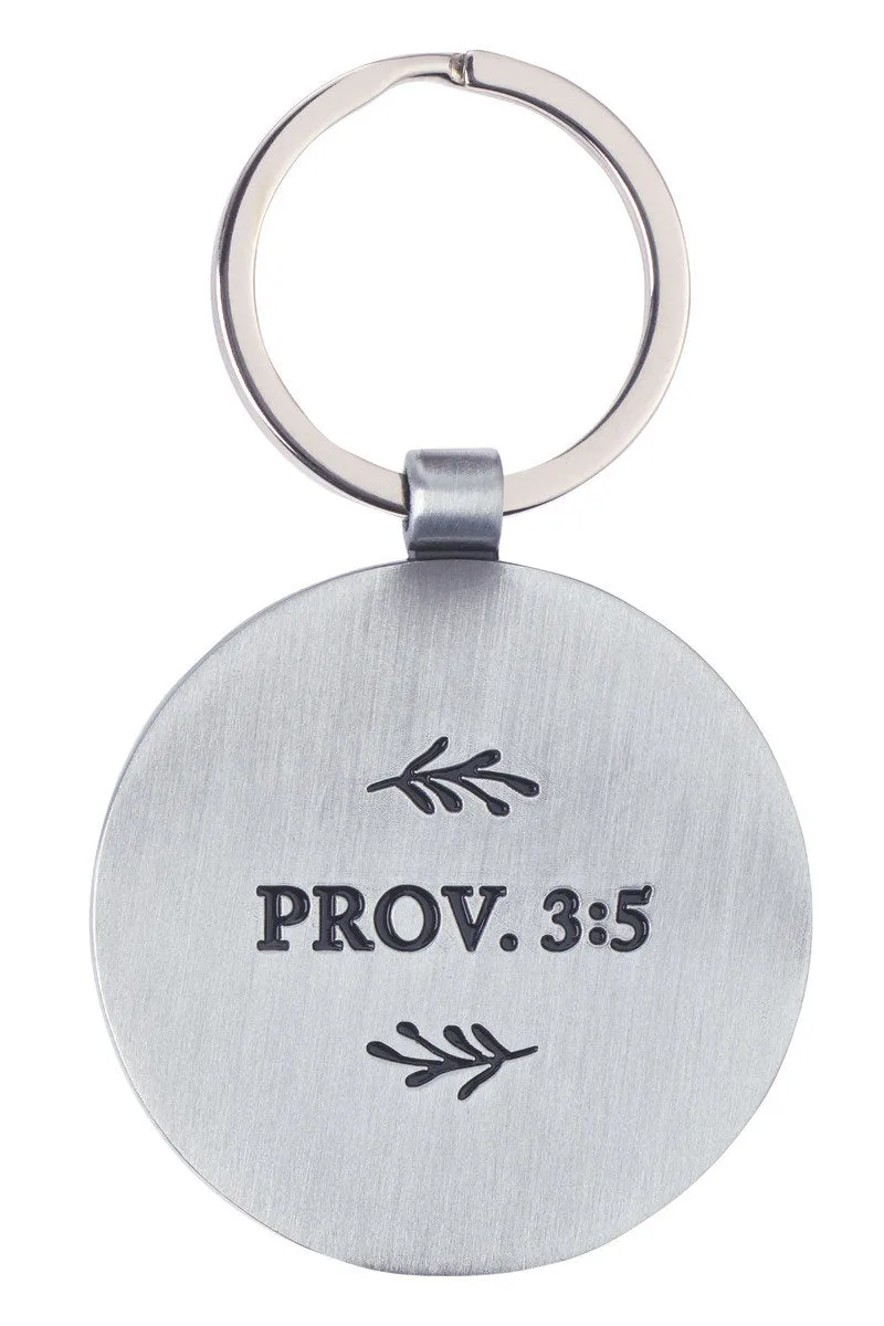 Trust Honey Brown and Navy Keyring