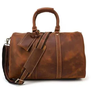 VacationGrabs Leather Duffel - Carryon Luggage Bags for Travel