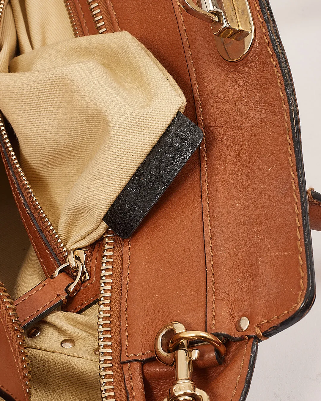 Valentino Tan Leather Rockstud Tote Bag