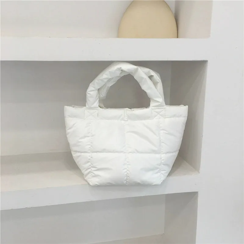 Vegetable Basket Niche Quilted Stitching Plaid Astronaut Bag
