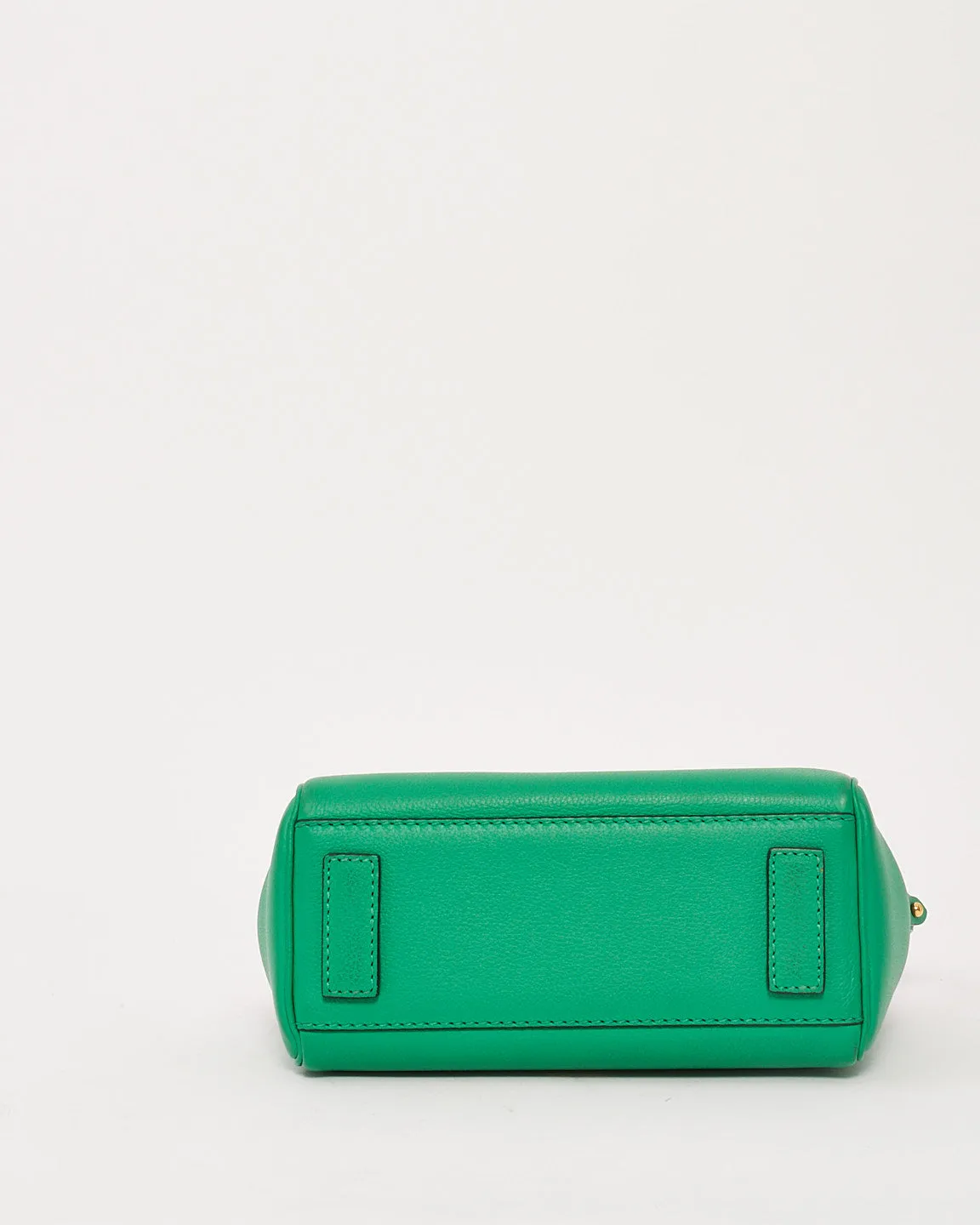 Versace Green Leather La Medusa Top Handle Bag