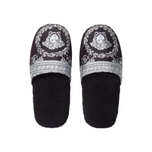VERSACE I ♡ BAROQUE SLIPPERS BLACK/BLACK