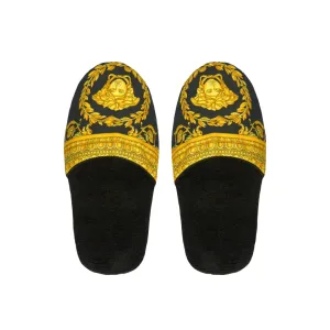 VERSACE I ♡ BAROQUE SLIPPERS BLACK/GOLD