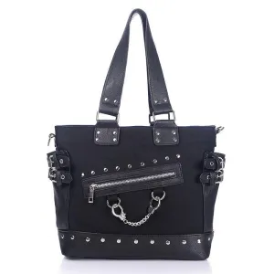 Vintage Canvas Tote Rivet Gothic Punk Handbag