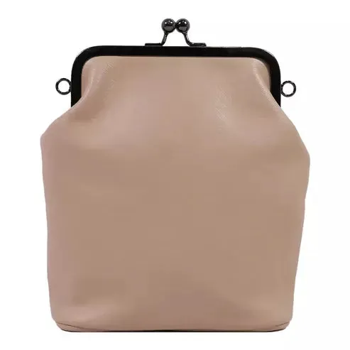 Vintage Elephant Embroidered Sling Bag (Beige)