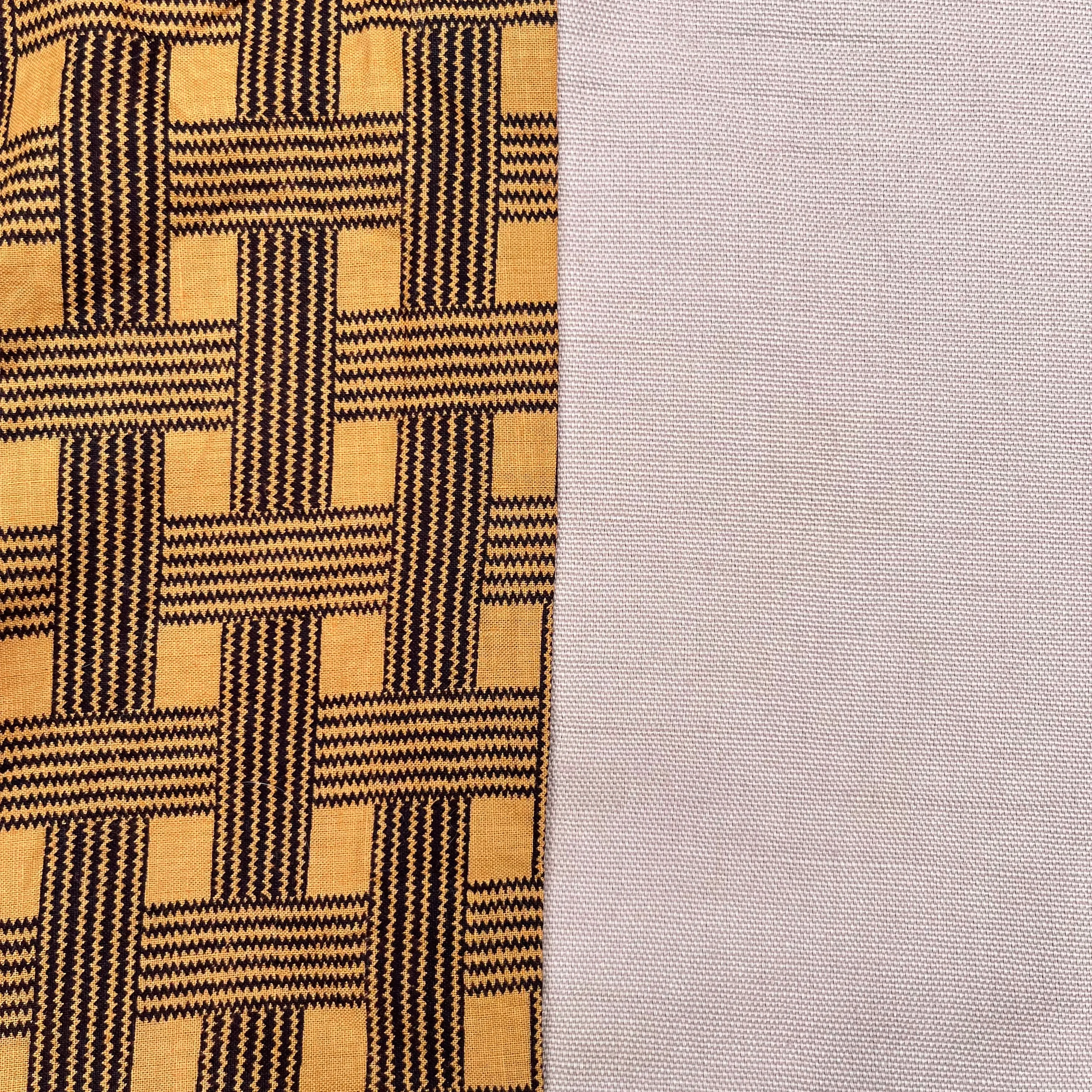 Vintage IKEA bag - pink floral with gold and black check lining