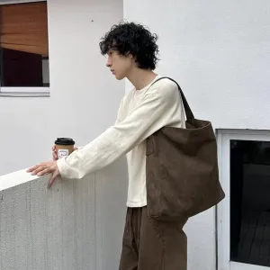 Vintage Large Suede Tote Bag