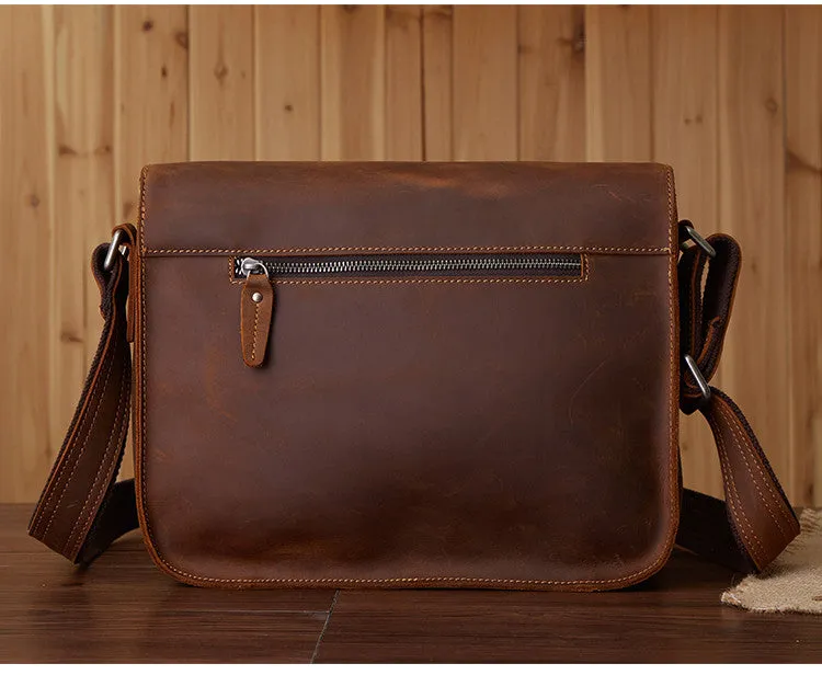 Vintage Leather Bag, Men's Leather Shoulder Bag, Full Grain Business Messenger Bag 6302