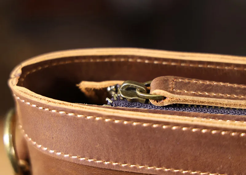 Vintage Leather Briefcase Full Grain Leather Messenger Bag Men Leather Shoulder Bag Leather Laptop Bag Business Handbag