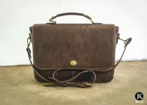 Vintage messenger bag made of Horse leather,Leather Briefcase, Laptop bag, Leather Handbag,Best messenger bag, Computer Bag,
