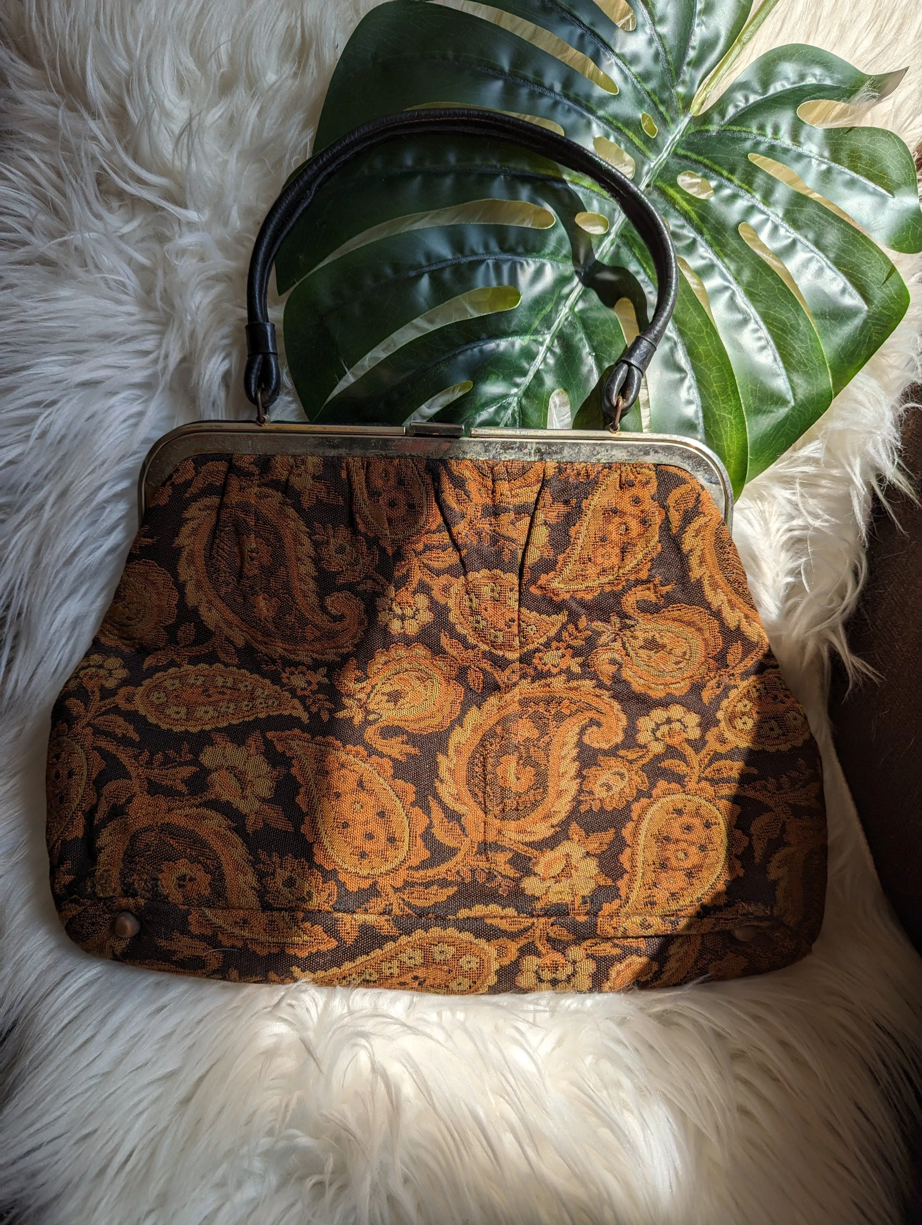 Vintage - Paisley Short Handle Handbag