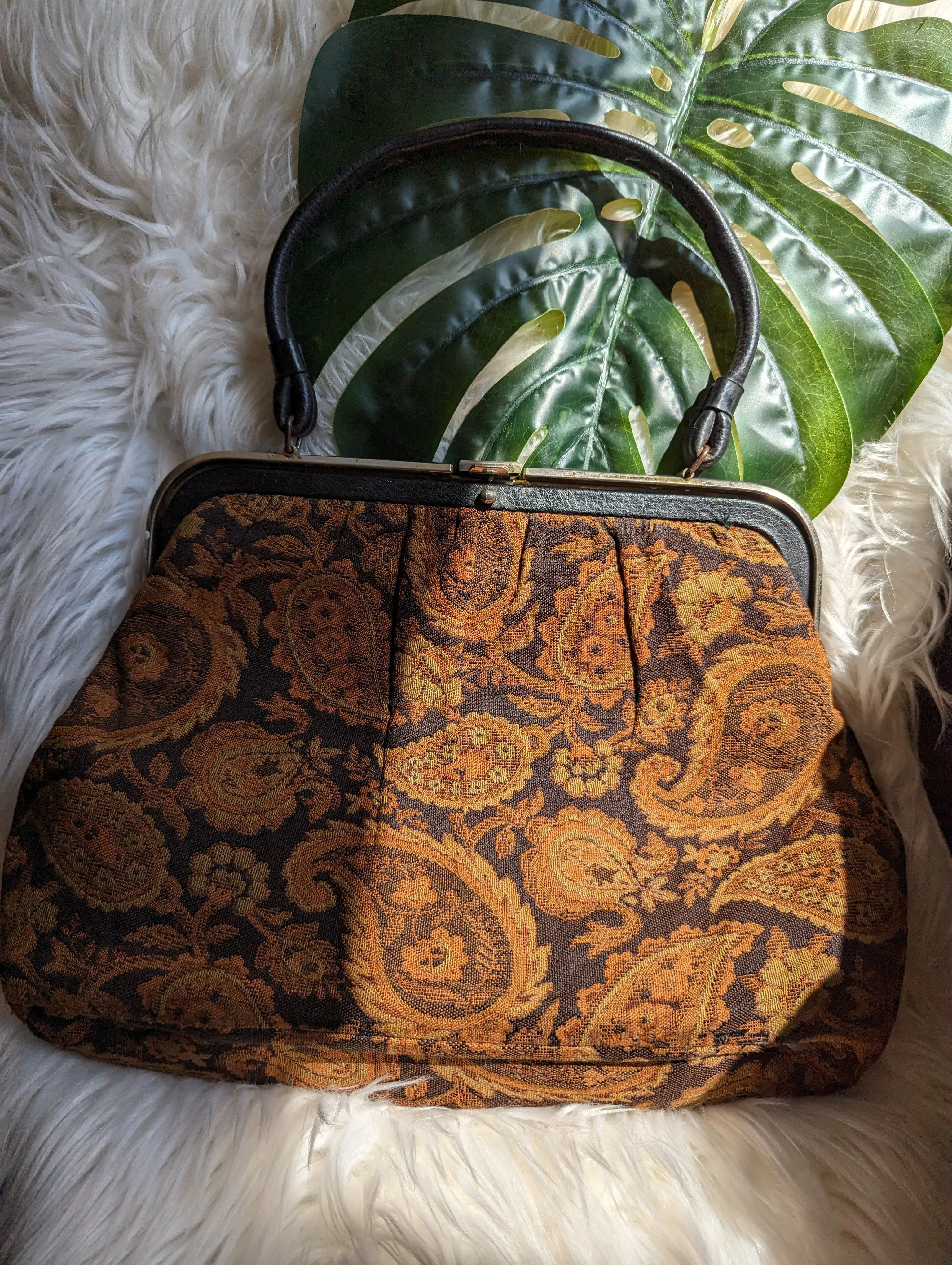 Vintage - Paisley Short Handle Handbag