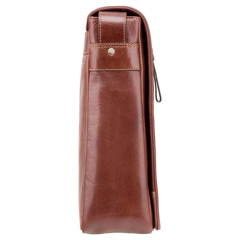 Visconti Enzo 15.6" Leather Laptop Messenger Bag