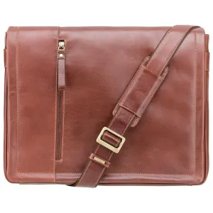 Visconti Enzo 15.6" Leather Laptop Messenger Bag