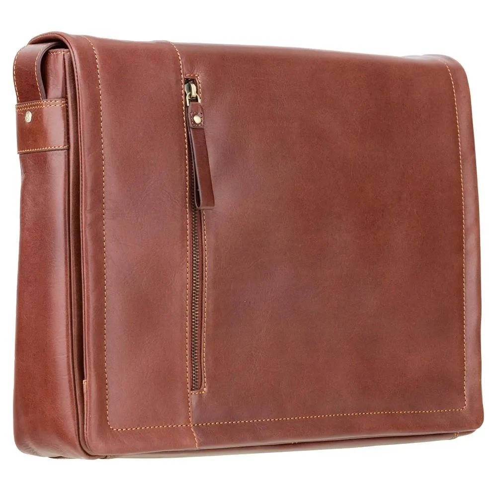 Visconti Enzo 15.6" Leather Laptop Messenger Bag