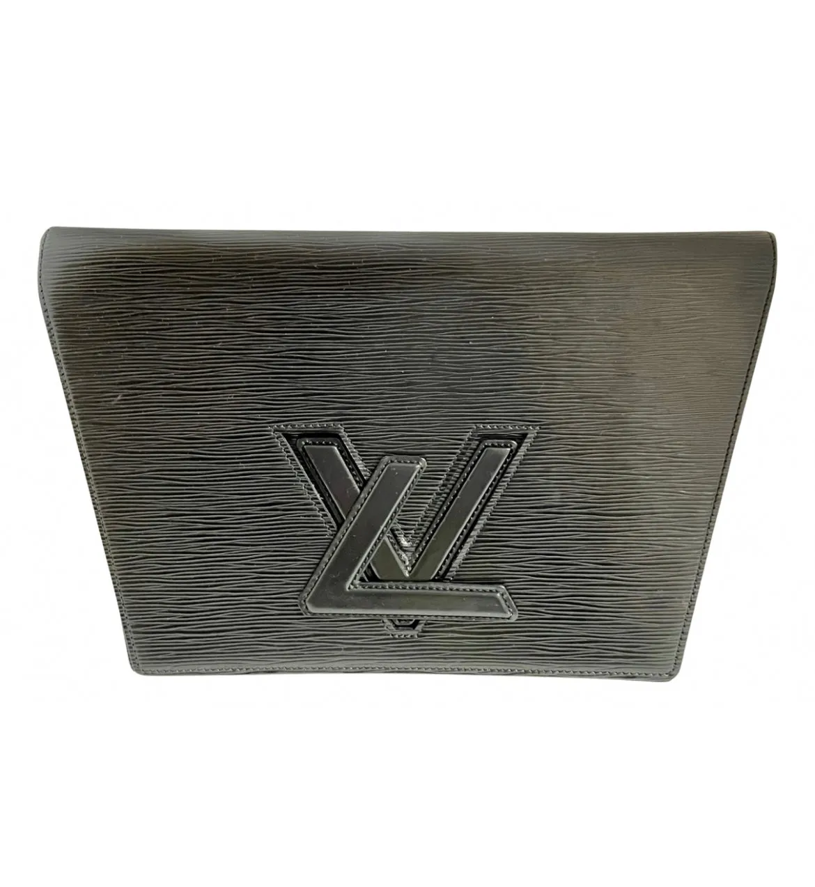 W3. Vintage Louis Vuitton black epi trapezoid mod style clutch bag.  One unique purse from epi line. Unisex and daily use. Trapeze bag. 0407261