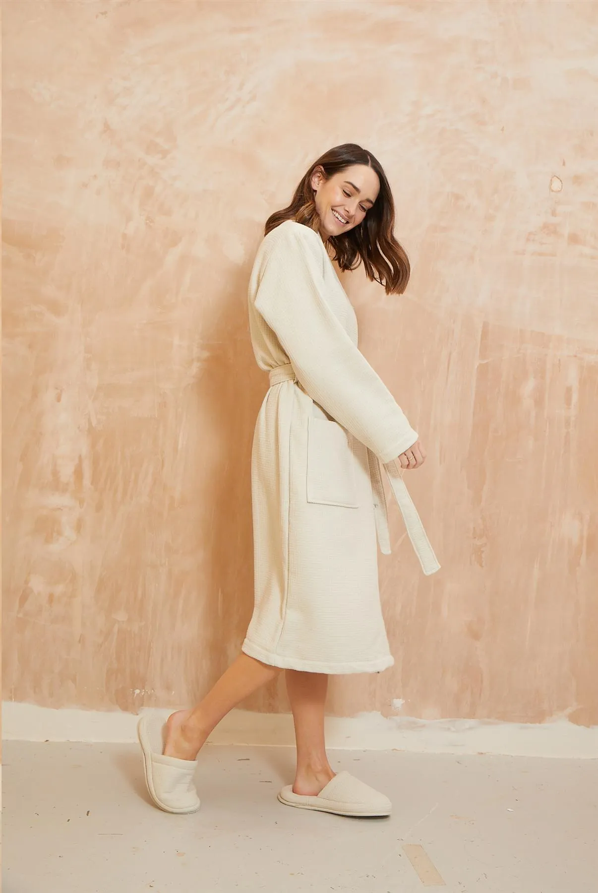 Washed Stone Waffle Robe