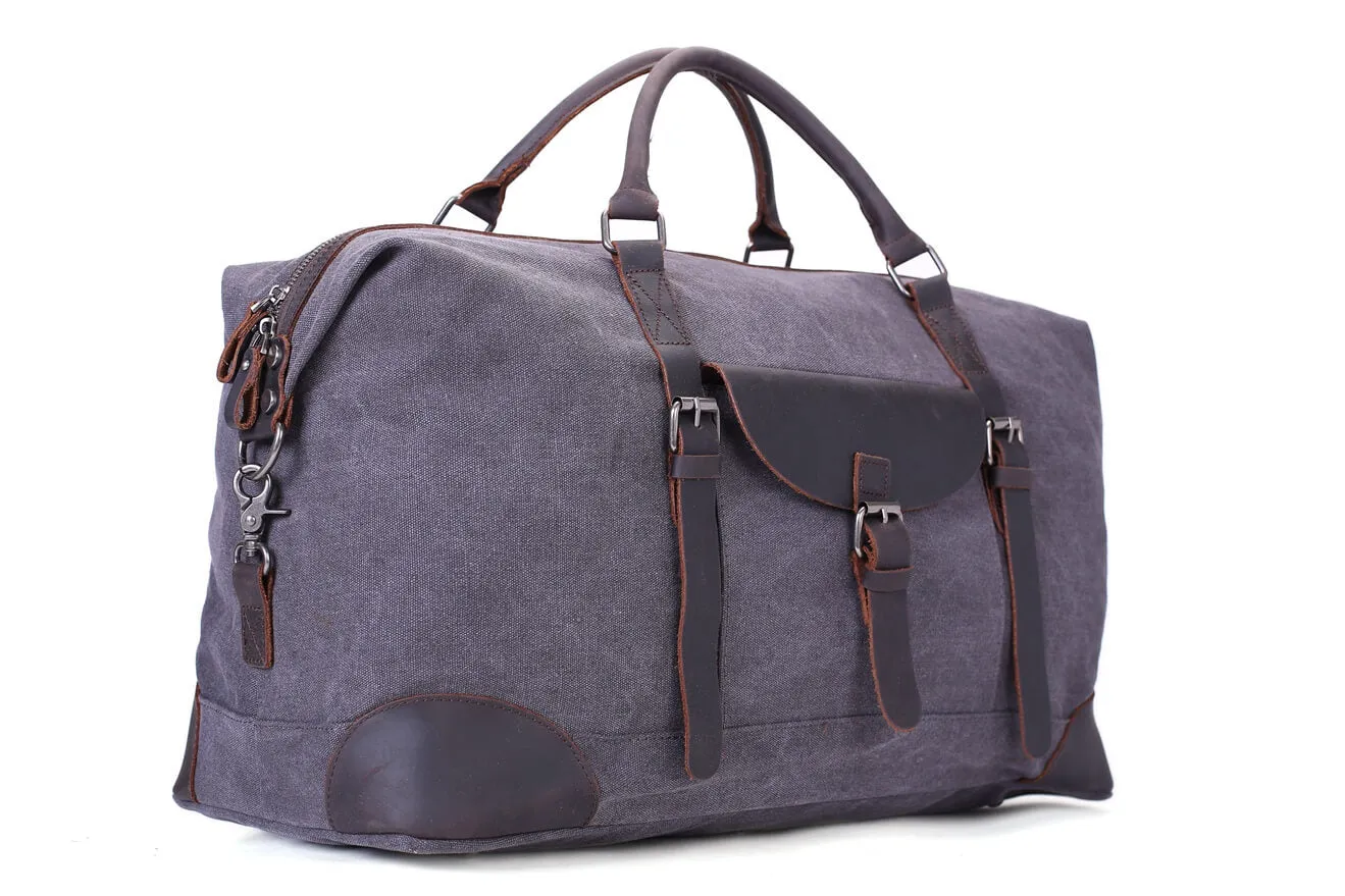 Waxed Canvas Overnight Bag, Duffle Bag, Holdall Bag, Sports Bag