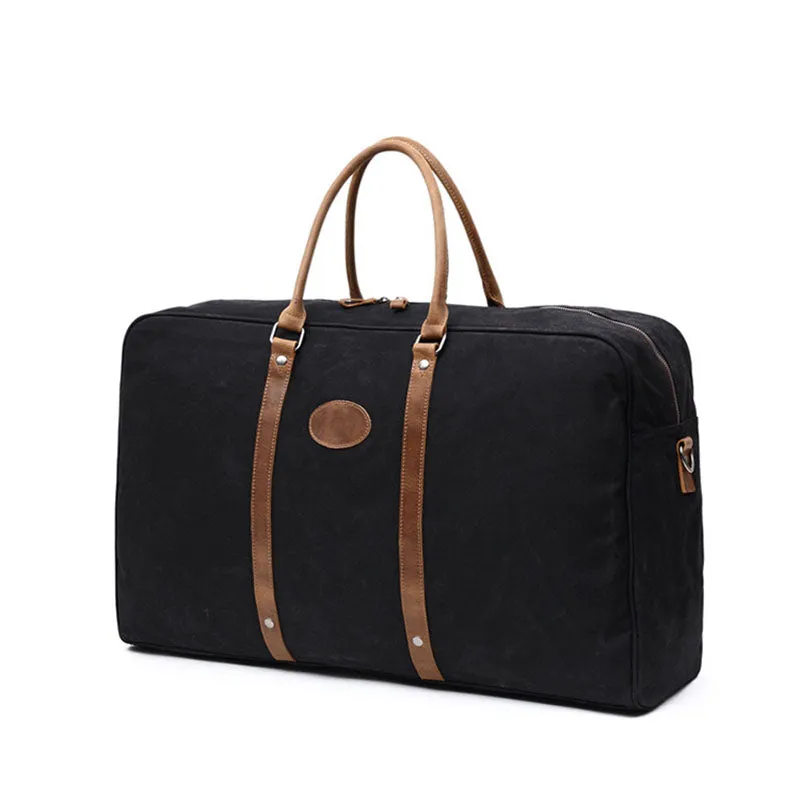 Waxed Canvas Travel bag, Simple Design Weekend Overnight Bag, Gym Bag FX001