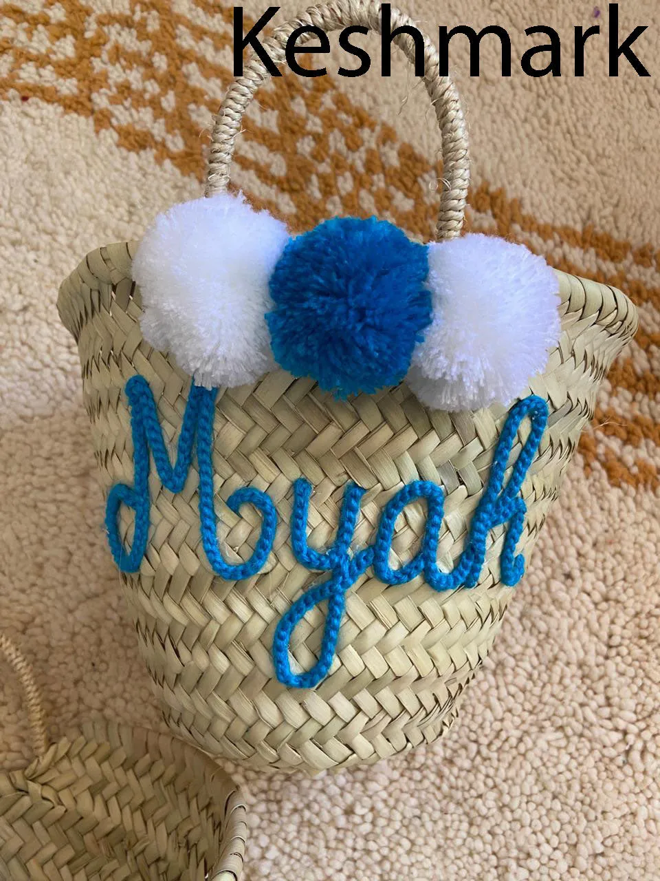 Wedding gift Personalized mini straw basket, bridal bags, customized straw bag, custom beach bag, straw tote, beach straw bags, embroidered bags
