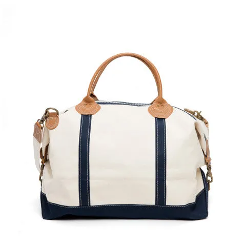 Weekender Duffle with Navy Trim