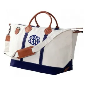 Weekender Duffle with Navy Trim