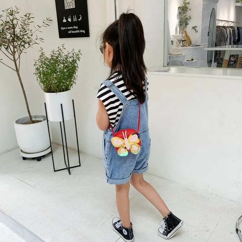 Wholesale Kids Bag Cartoon Butterfly PU Messenger Bag JDC-SD-JiaQ115