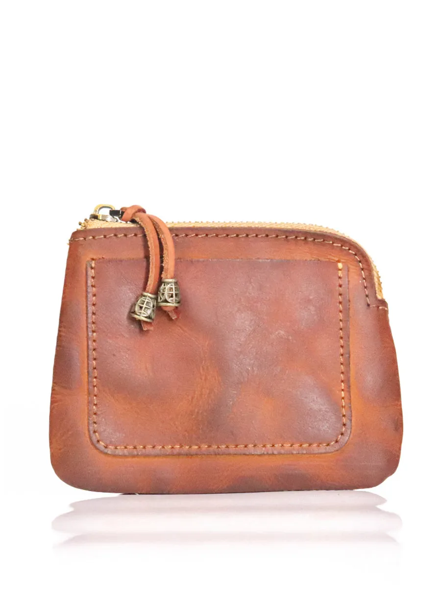Women Casual Genuine Leather Square Coin Purse