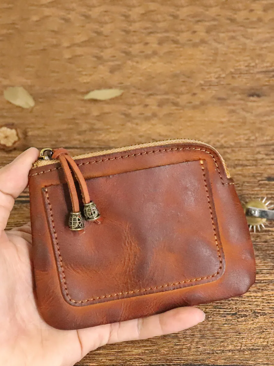 Women Casual Genuine Leather Square Coin Purse