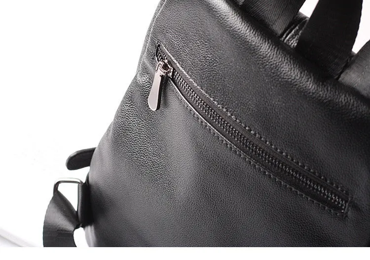 Women Leather Backpack Purse, Black Leather Backpack, Casual Backpack
