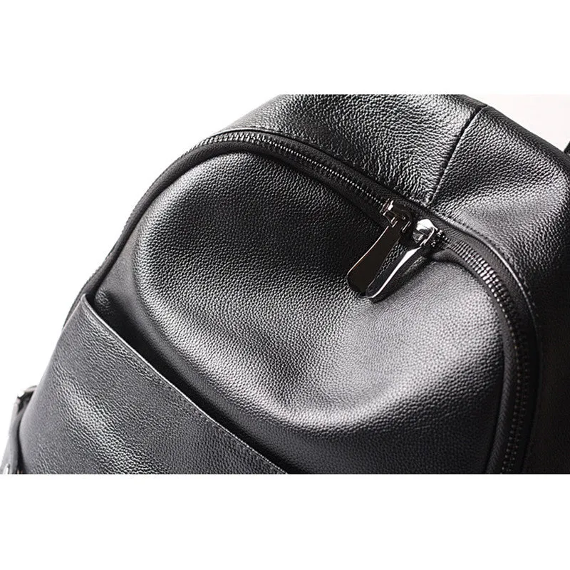 Women Leather Backpack Purse, Black Leather Backpack, Casual Backpack