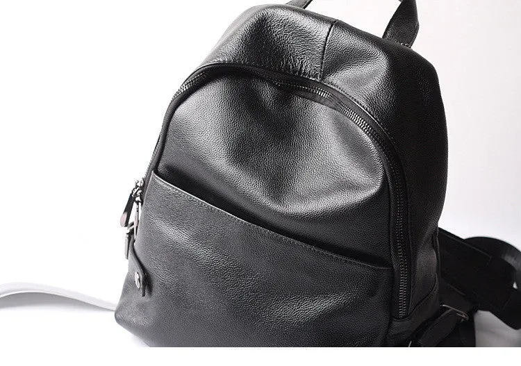 Women Leather Backpack Purse, Black Leather Backpack, Casual Backpack
