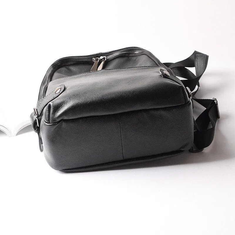 Women Leather Backpack Purse, Black Leather Backpack, Casual Backpack