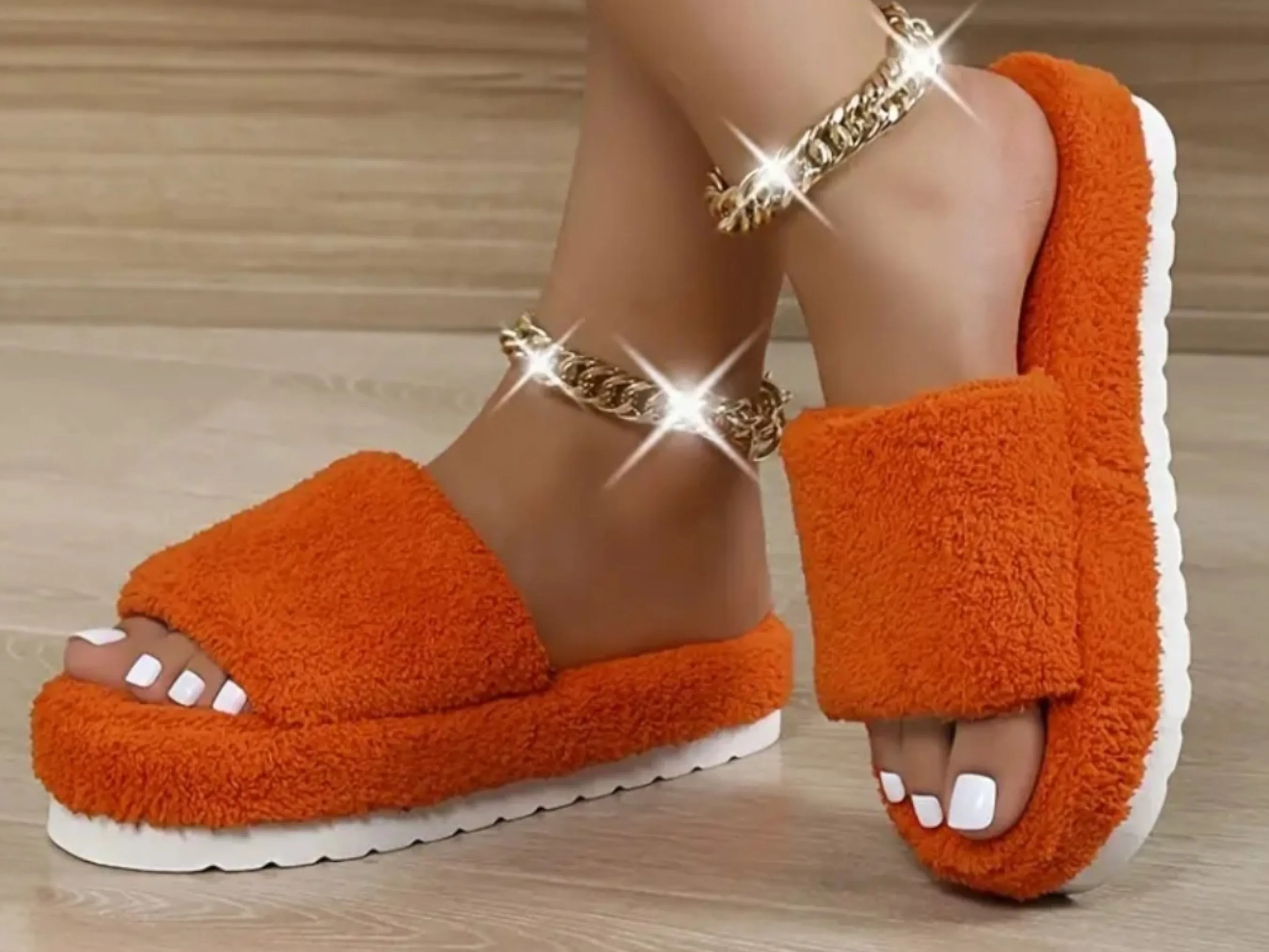 Women's Plush Platform Slippers
