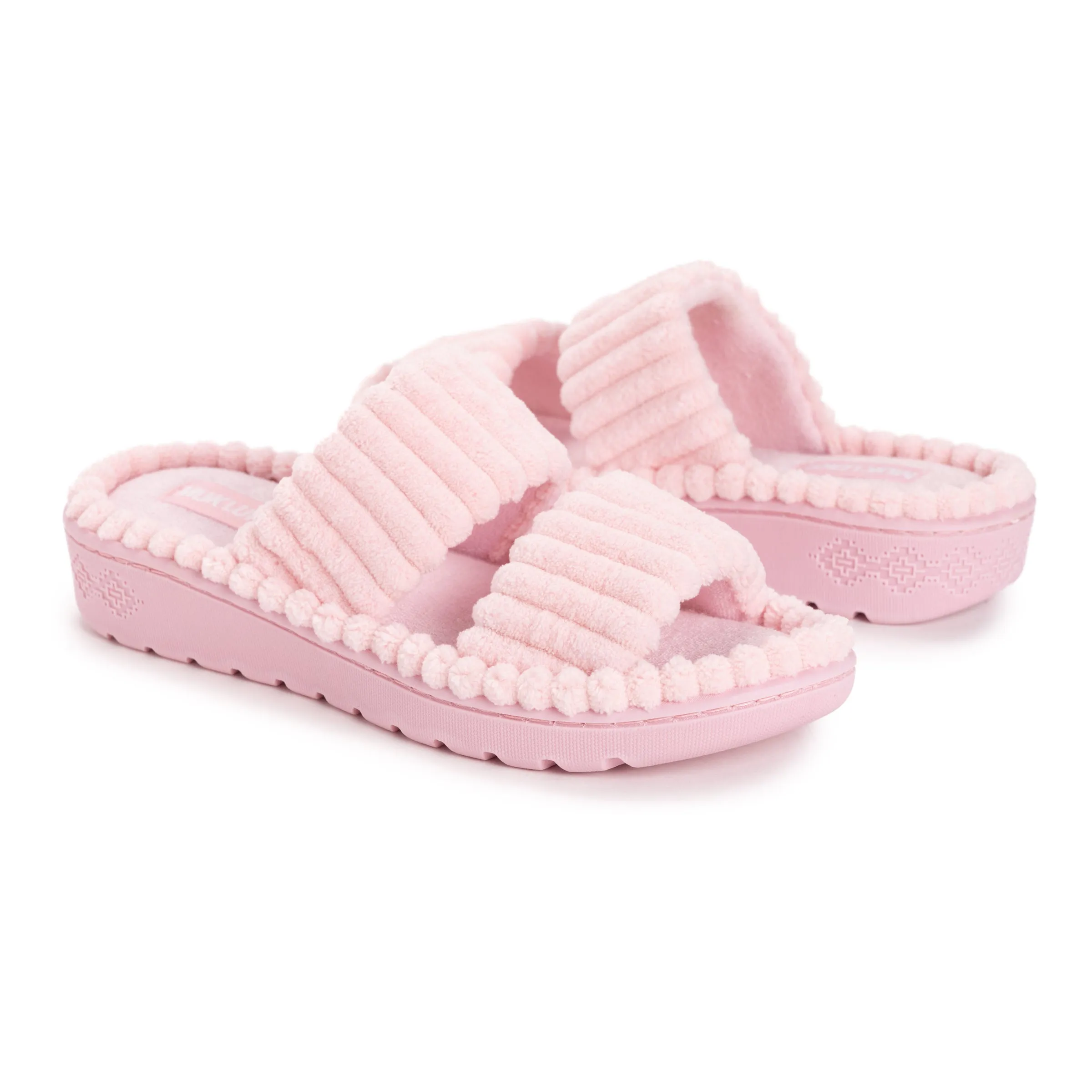 Women's Ribbed Terry Slide Comfort Contour Slipper