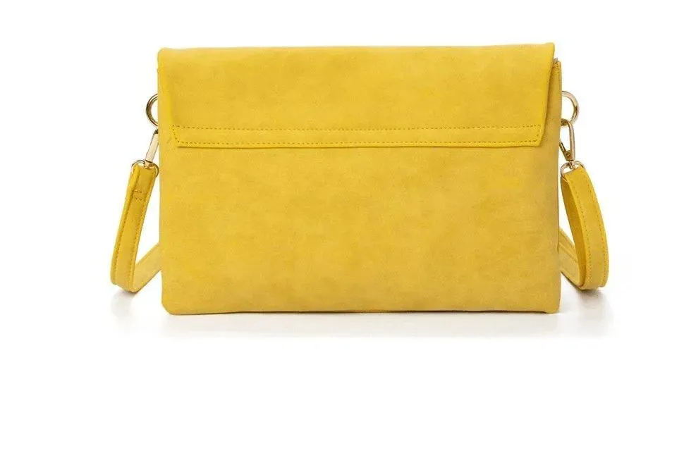 Women's Solid Color Frosted Multi-Compartment Envelope Bag
