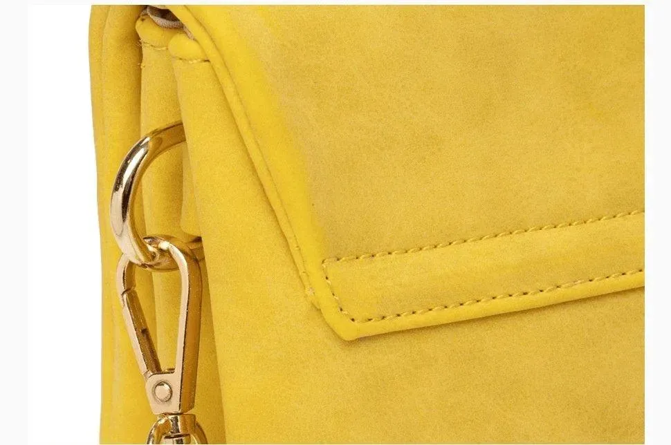 Women's Solid Color Frosted Multi-Compartment Envelope Bag