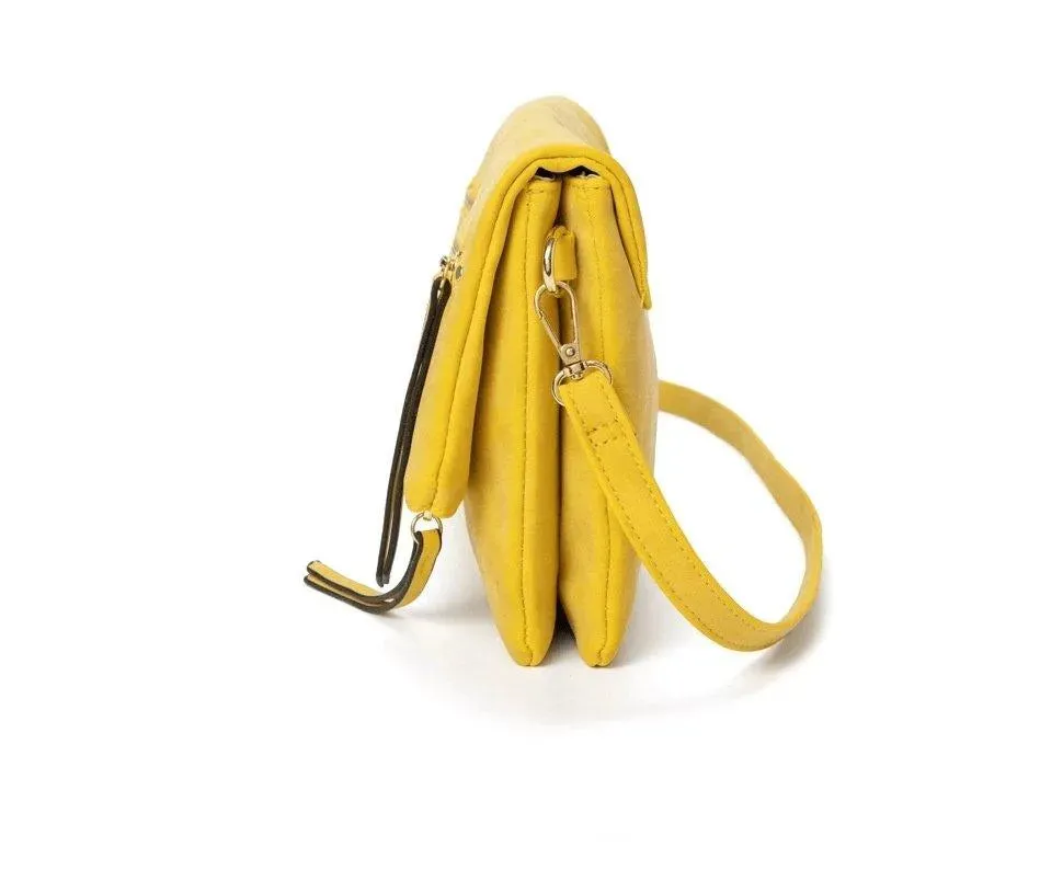 Women's Solid Color Frosted Multi-Compartment Envelope Bag