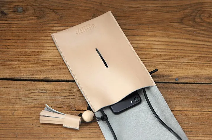 Women'Small Crossbody Bag Brown Leather Purse Crossbody Phone Purse Mini Leather Crossbody Bag