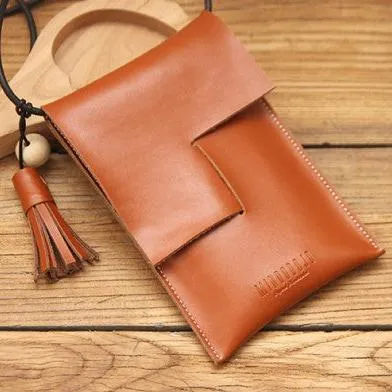 Women'Small Crossbody Bag Brown Leather Purse Crossbody Phone Purse Mini Leather Crossbody Bag