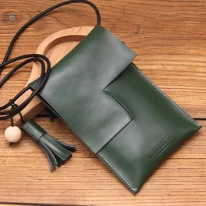 Women'Small Crossbody Bag Brown Leather Purse Crossbody Phone Purse Mini Leather Crossbody Bag