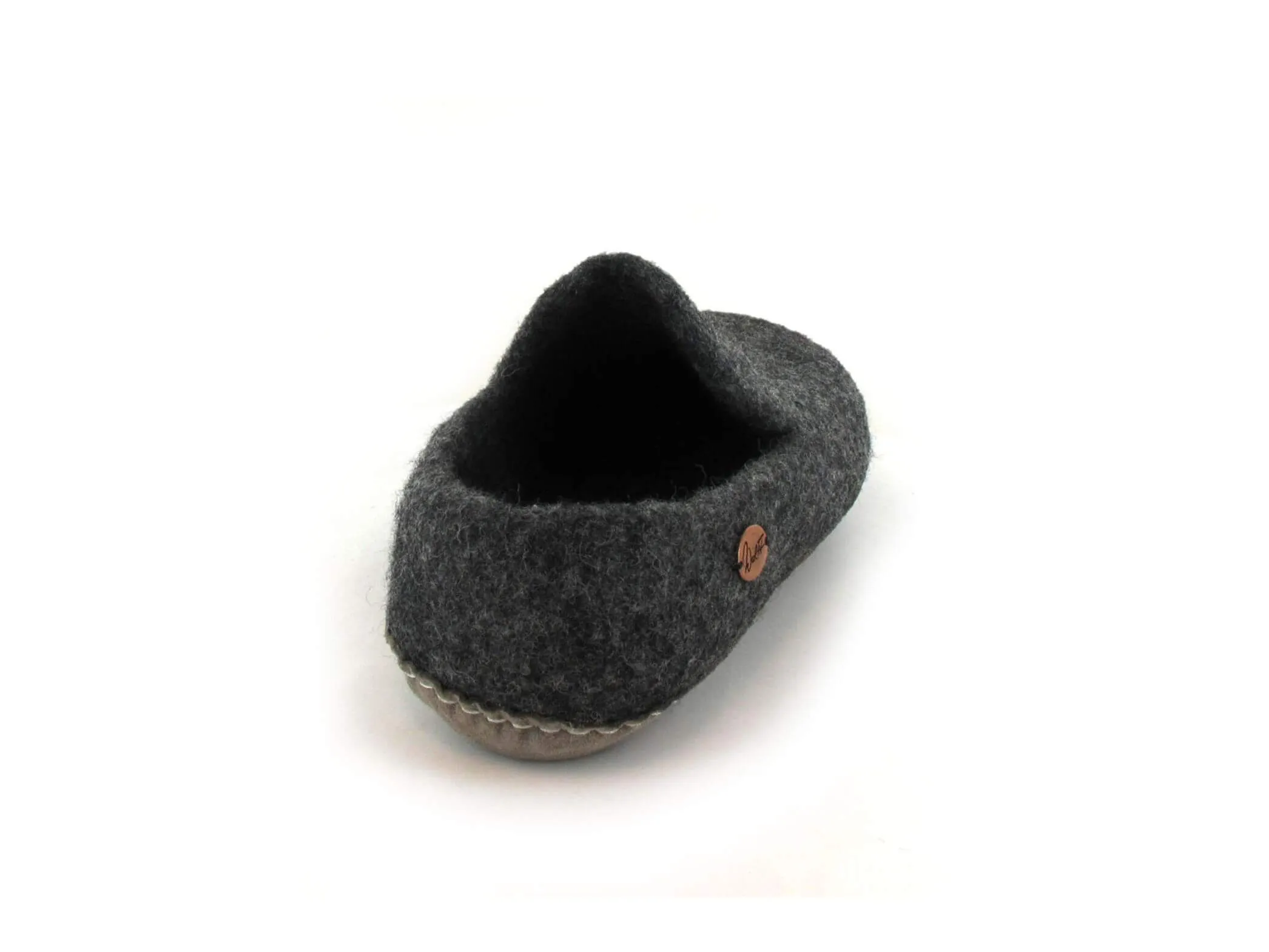 WoolFit Moccasin | Felt Slippers with Footbed & Leather Sole