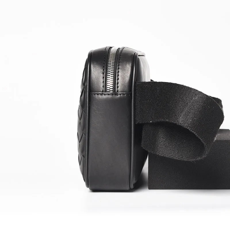 Woven Leather Waist Bag