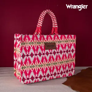 Wrangler Oversized Braided Handles Weekender Bag - Hot Pink - by Montana West