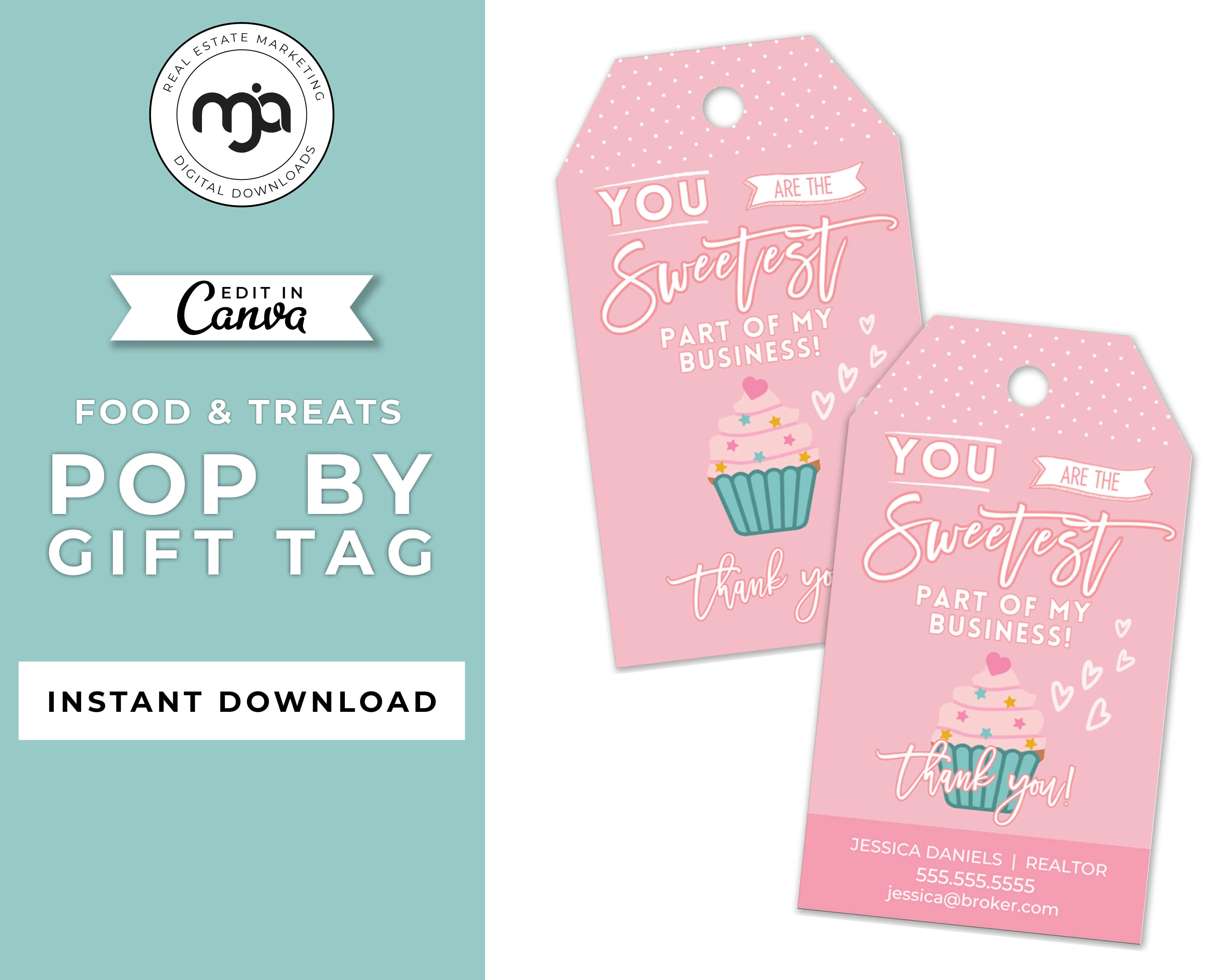 You Are The Sweetest Part Of My Business - Valetine's Day Pop By Gift Tag