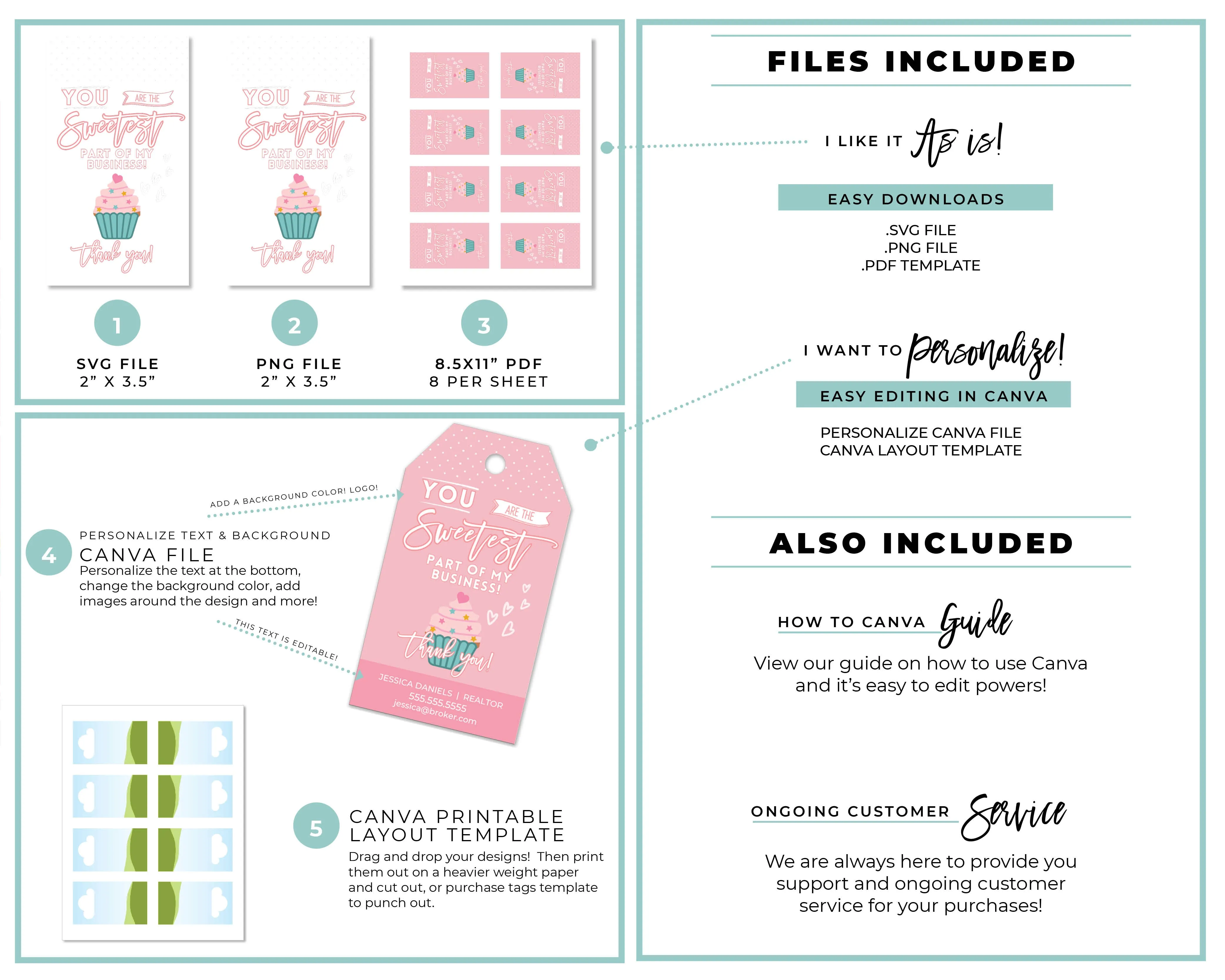 You Are The Sweetest Part Of My Business - Valetine's Day Pop By Gift Tag