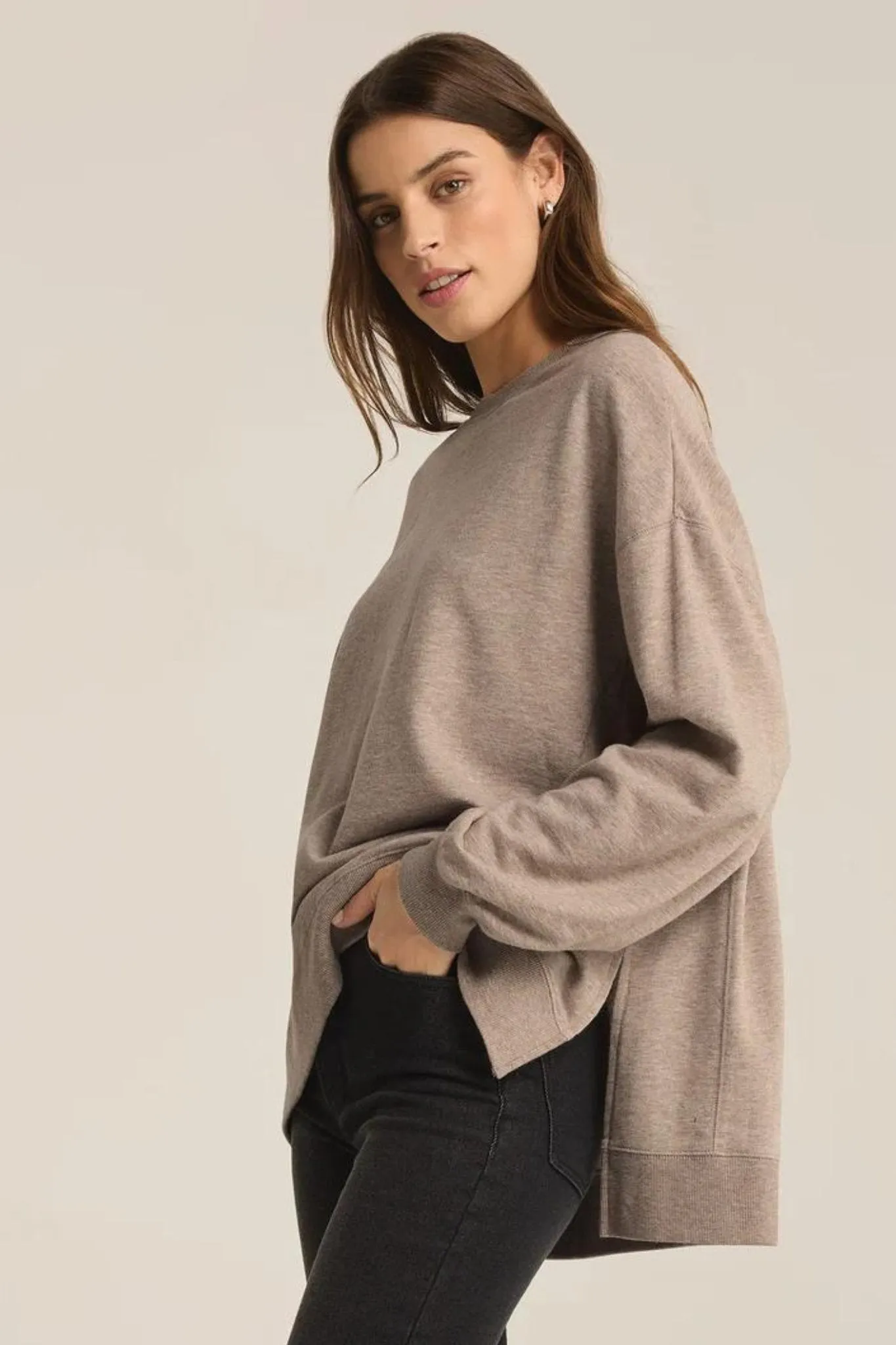 Z Supply: Modern Weekender in Heather Taupe
