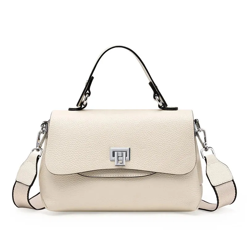 Zency Fashion Genuine Leather Top-handle Cross Body Bag For Women