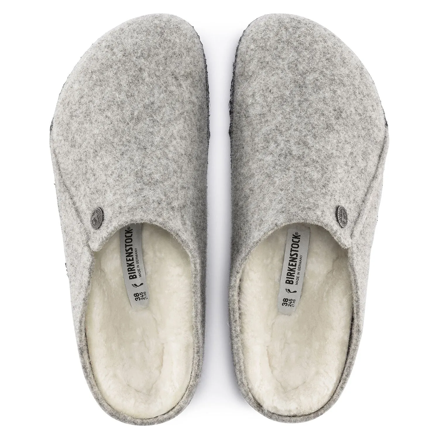 Zermatt Women - Light Grey Wool Felt Shearling||Zermatt pour femmes - Fourrure et feutre de laine gris pâle